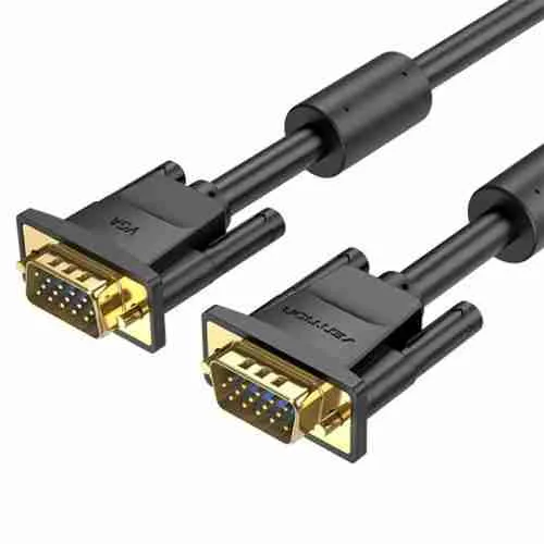 Vention VGA(3+6) Male to Male Cable with ferrite cores 30M Black